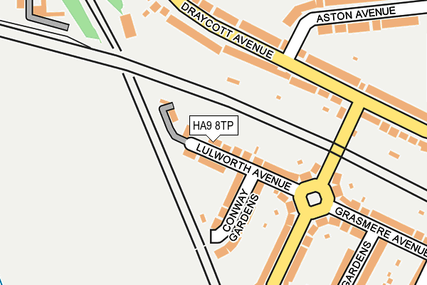 HA9 8TP map - OS OpenMap – Local (Ordnance Survey)