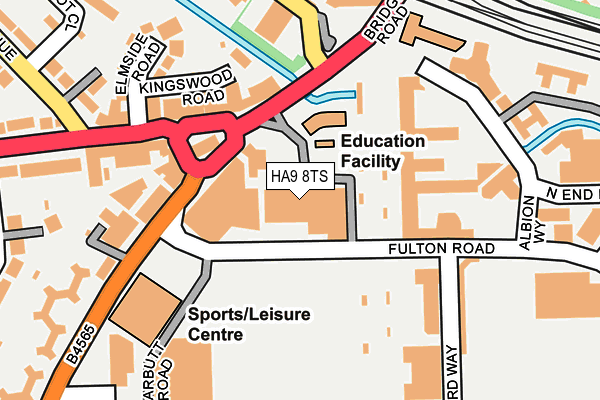 HA9 8TS map - OS OpenMap – Local (Ordnance Survey)