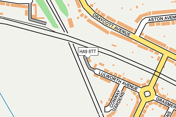 HA9 8TT map - OS OpenMap – Local (Ordnance Survey)