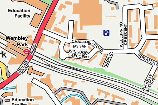 HA9 9AN map - OS OpenMap – Local (Ordnance Survey)