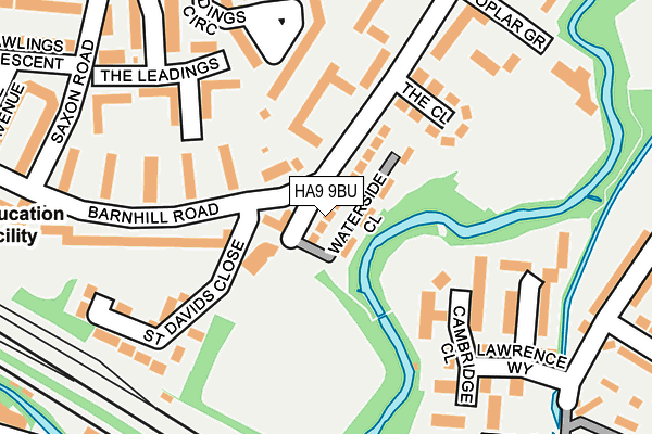 HA9 9BU map - OS OpenMap – Local (Ordnance Survey)