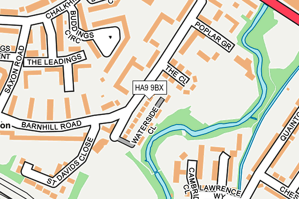 HA9 9BX map - OS OpenMap – Local (Ordnance Survey)