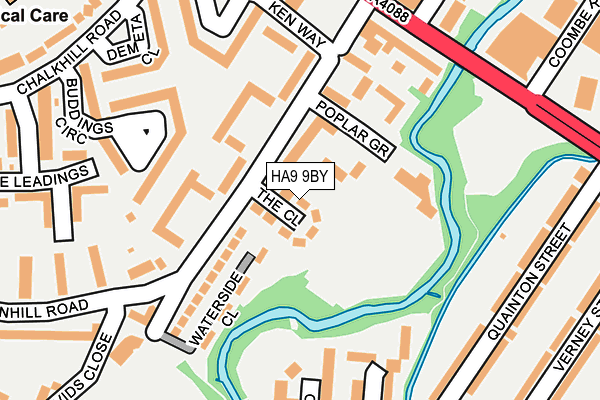 HA9 9BY map - OS OpenMap – Local (Ordnance Survey)