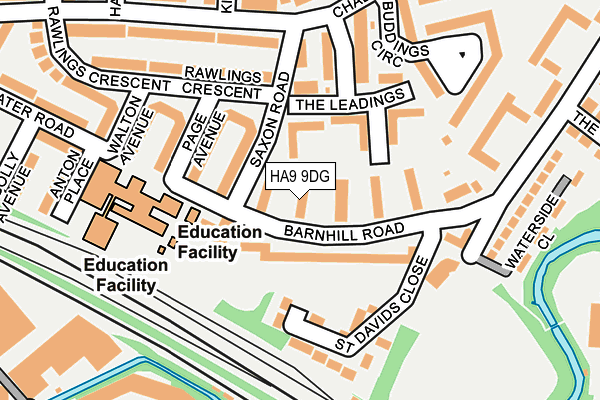 HA9 9DG map - OS OpenMap – Local (Ordnance Survey)