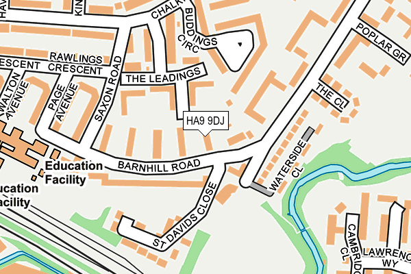 HA9 9DJ map - OS OpenMap – Local (Ordnance Survey)