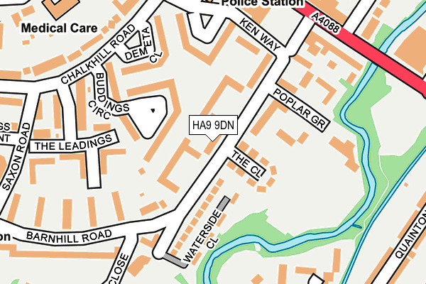 HA9 9DN map - OS OpenMap – Local (Ordnance Survey)