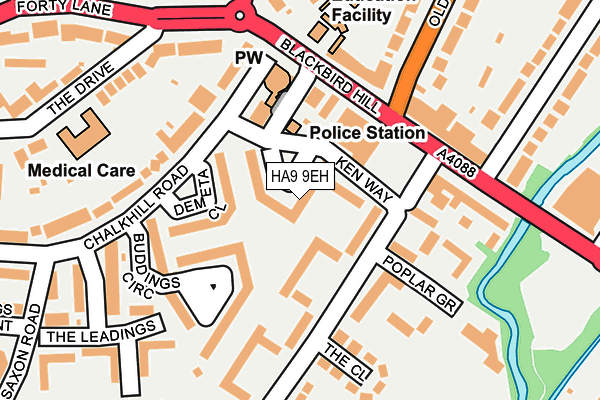 HA9 9EH map - OS OpenMap – Local (Ordnance Survey)