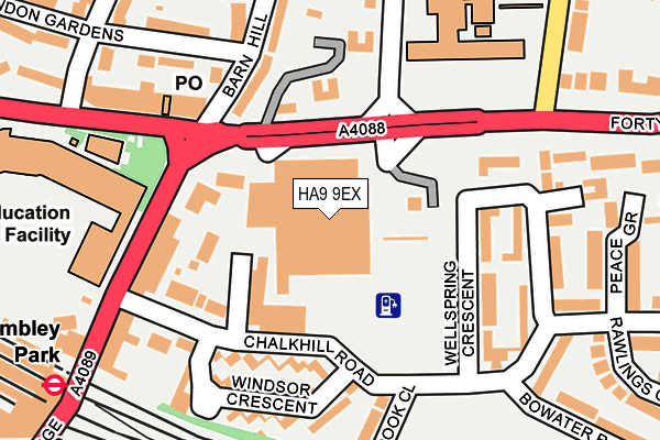 HA9 9EX map - OS OpenMap – Local (Ordnance Survey)