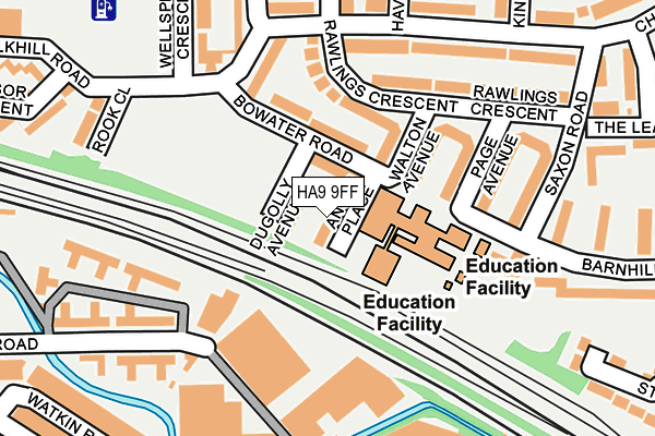 HA9 9FF map - OS OpenMap – Local (Ordnance Survey)
