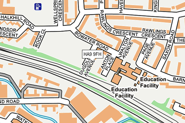 HA9 9FH map - OS OpenMap – Local (Ordnance Survey)