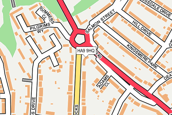 HA9 9HQ map - OS OpenMap – Local (Ordnance Survey)