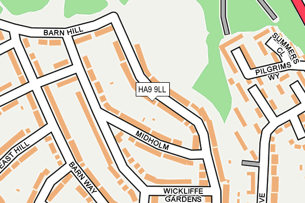 HA9 9LL map - OS OpenMap – Local (Ordnance Survey)