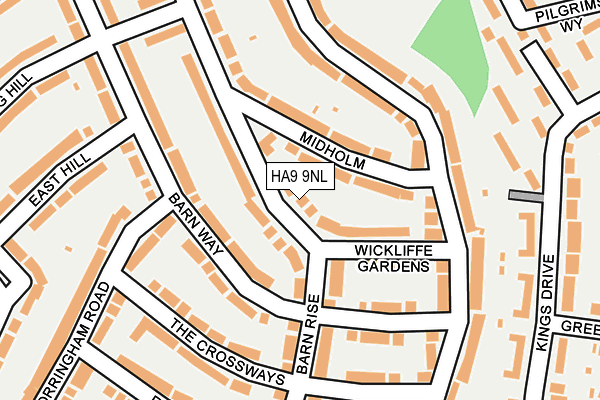 HA9 9NL map - OS OpenMap – Local (Ordnance Survey)