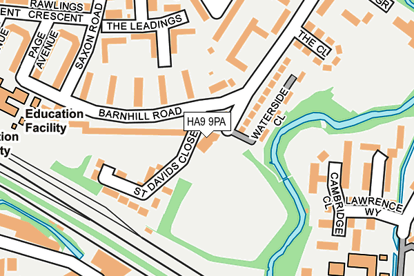 HA9 9PA map - OS OpenMap – Local (Ordnance Survey)