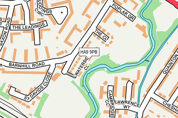 HA9 9PB map - OS OpenMap – Local (Ordnance Survey)