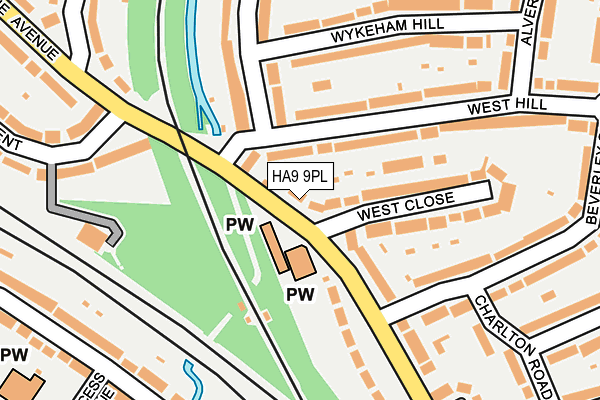 HA9 9PL map - OS OpenMap – Local (Ordnance Survey)