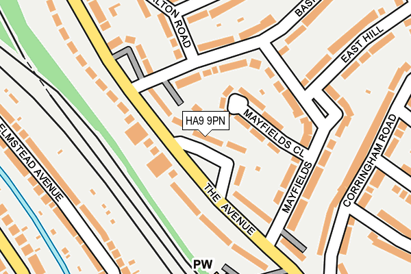 HA9 9PN map - OS OpenMap – Local (Ordnance Survey)