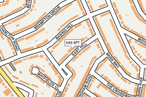 HA9 9PT map - OS OpenMap – Local (Ordnance Survey)