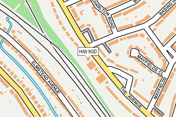 HA9 9QD map - OS OpenMap – Local (Ordnance Survey)