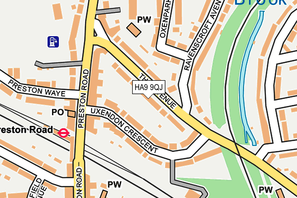 HA9 9QJ map - OS OpenMap – Local (Ordnance Survey)