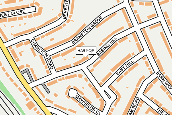 HA9 9QS map - OS OpenMap – Local (Ordnance Survey)