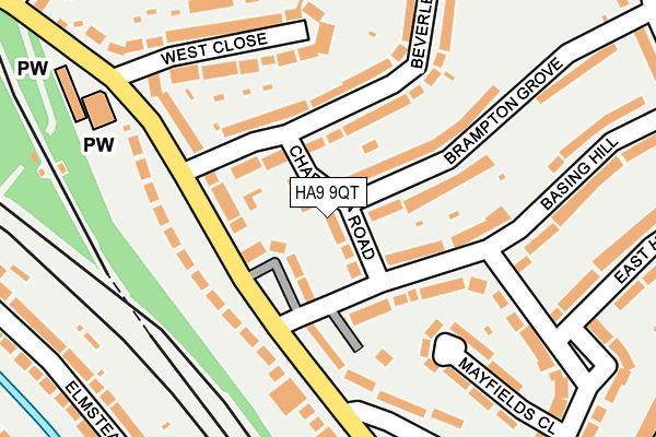 HA9 9QT map - OS OpenMap – Local (Ordnance Survey)