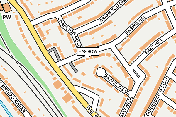 HA9 9QW map - OS OpenMap – Local (Ordnance Survey)