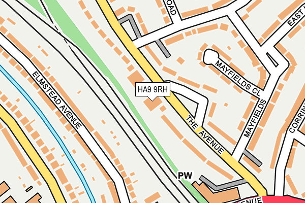 HA9 9RH map - OS OpenMap – Local (Ordnance Survey)
