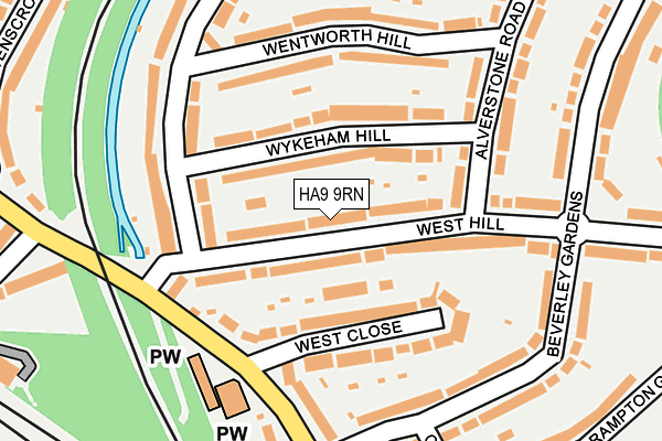 HA9 9RN map - OS OpenMap – Local (Ordnance Survey)