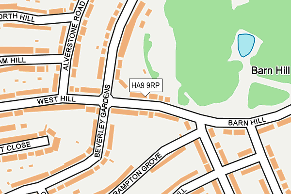 HA9 9RP map - OS OpenMap – Local (Ordnance Survey)
