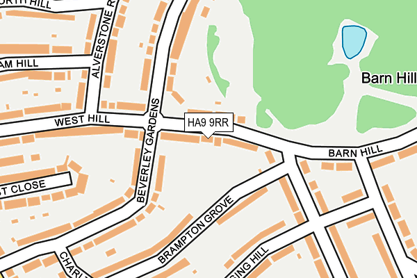 HA9 9RR map - OS OpenMap – Local (Ordnance Survey)