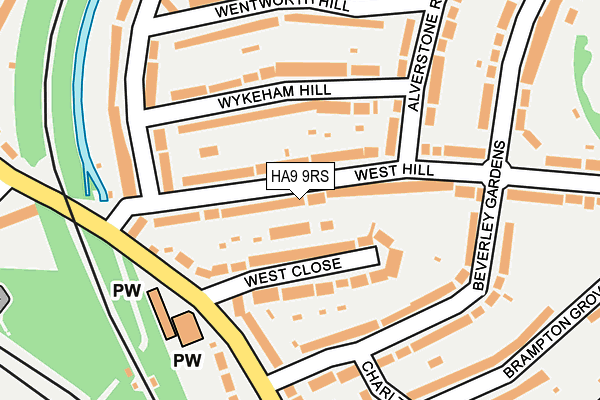 HA9 9RS map - OS OpenMap – Local (Ordnance Survey)