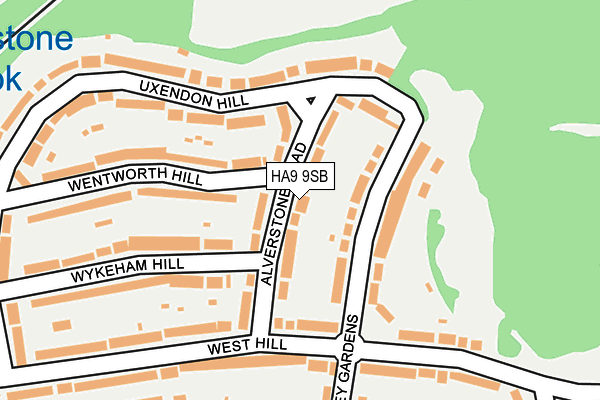 HA9 9SB map - OS OpenMap – Local (Ordnance Survey)
