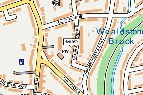 HA9 9SY map - OS OpenMap – Local (Ordnance Survey)