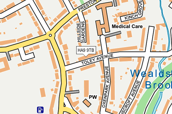 HA9 9TB map - OS OpenMap – Local (Ordnance Survey)