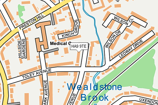 HA9 9TE map - OS OpenMap – Local (Ordnance Survey)