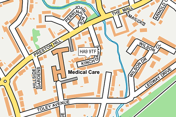 HA9 9TF map - OS OpenMap – Local (Ordnance Survey)