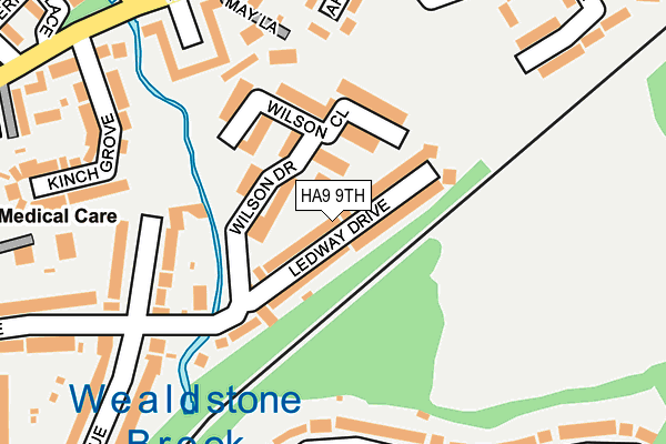 HA9 9TH map - OS OpenMap – Local (Ordnance Survey)