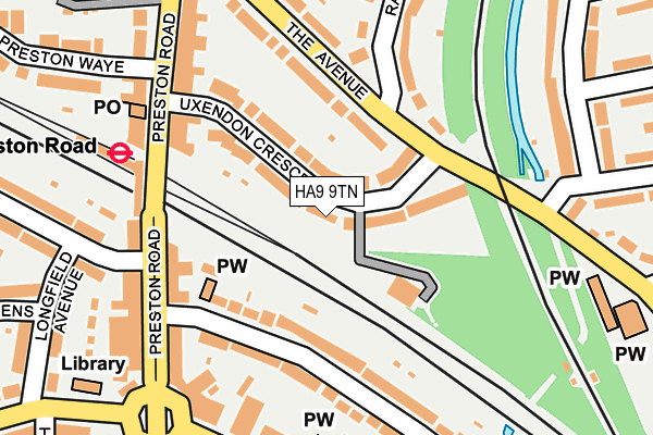 HA9 9TN map - OS OpenMap – Local (Ordnance Survey)