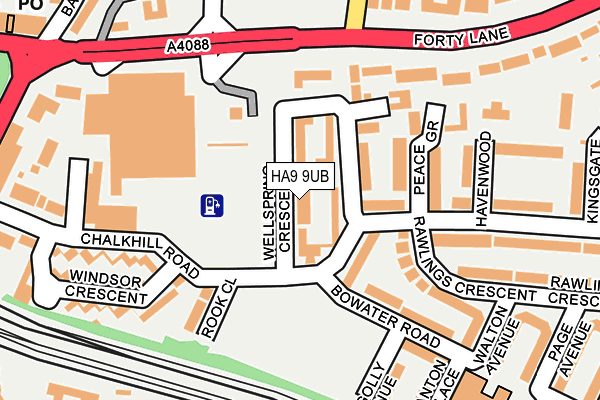 HA9 9UB map - OS OpenMap – Local (Ordnance Survey)