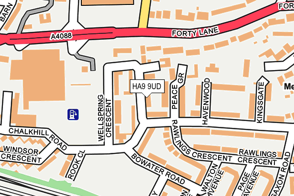 HA9 9UD map - OS OpenMap – Local (Ordnance Survey)