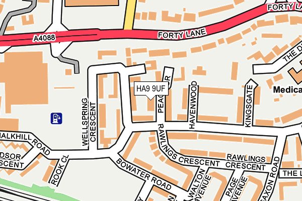 HA9 9UF map - OS OpenMap – Local (Ordnance Survey)