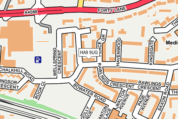 HA9 9UG map - OS OpenMap – Local (Ordnance Survey)