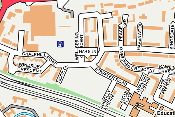 HA9 9UN map - OS OpenMap – Local (Ordnance Survey)
