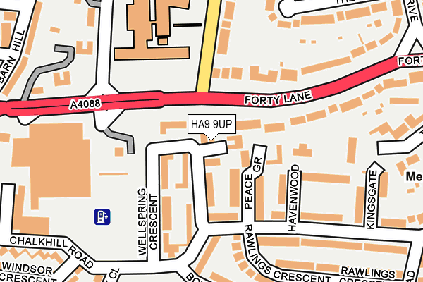 HA9 9UP map - OS OpenMap – Local (Ordnance Survey)