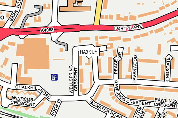 HA9 9UY map - OS OpenMap – Local (Ordnance Survey)