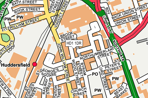 HD1 1DR map - OS OpenMap – Local (Ordnance Survey)