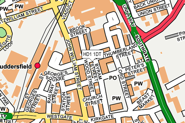 HD1 1DT map - OS OpenMap – Local (Ordnance Survey)