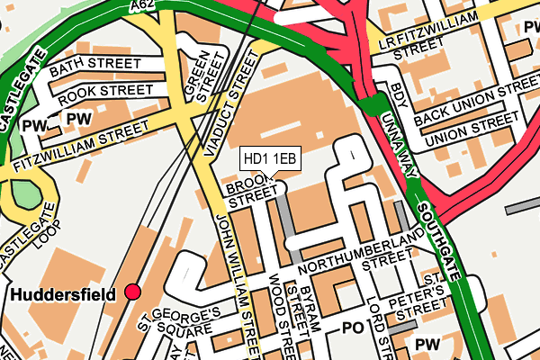 HD1 1EB map - OS OpenMap – Local (Ordnance Survey)