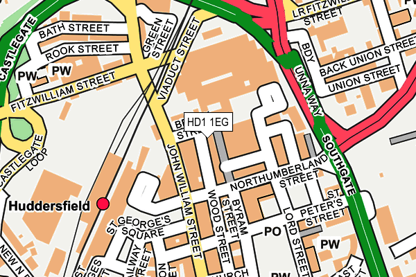 HD1 1EG map - OS OpenMap – Local (Ordnance Survey)